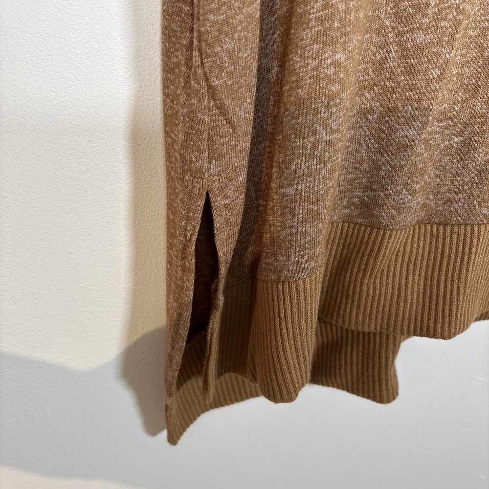 Homebody Sweater Small Oversized  Cowl Neck Minimalist Neutral Loose Taupe Fall - Picture 8 of 9